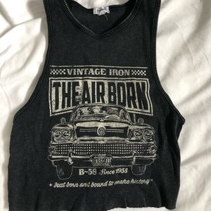 Garage cropped tank top 🤎